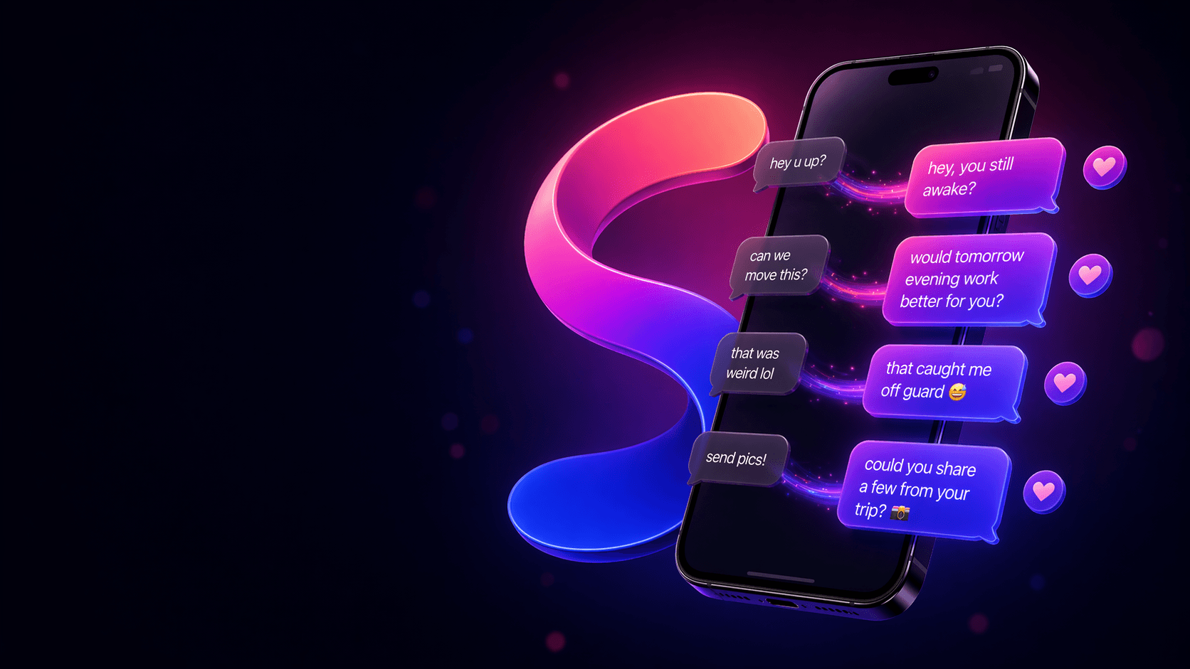 Swaytype on iPhone rewriting messages in three tones